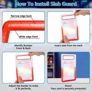 3PCS TPU Bumper Guard for PSA Graded Cards ONLY | Gradient RED&WHITE Edge Protector Cover
