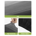 thumbnail image 4 of Black Grey Ombre Bar Stool Covers Set of 2, Modern Abstract Art Texture Stretch Washable Bar Chair Covers with Backs, Removable Pub Counter Height Chair Cover for Kitchen Dining Room Cafe, 4 of 7