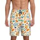 thumbnail image 1 of Balery Peanuts 8 Pantalones cortos de pijama de punto de algodón para hombre con cinturilla y bolsillos-X-Large, 1 of 6