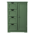 thumbnail image 5 of GZXS Bathroom Floor Cabinet with 4 Drawers, Freestanding Storage Cabinet with Door and Adjustable Shelf for Hallway, Kitchen, Living Room, Forest Green, 5 of 11