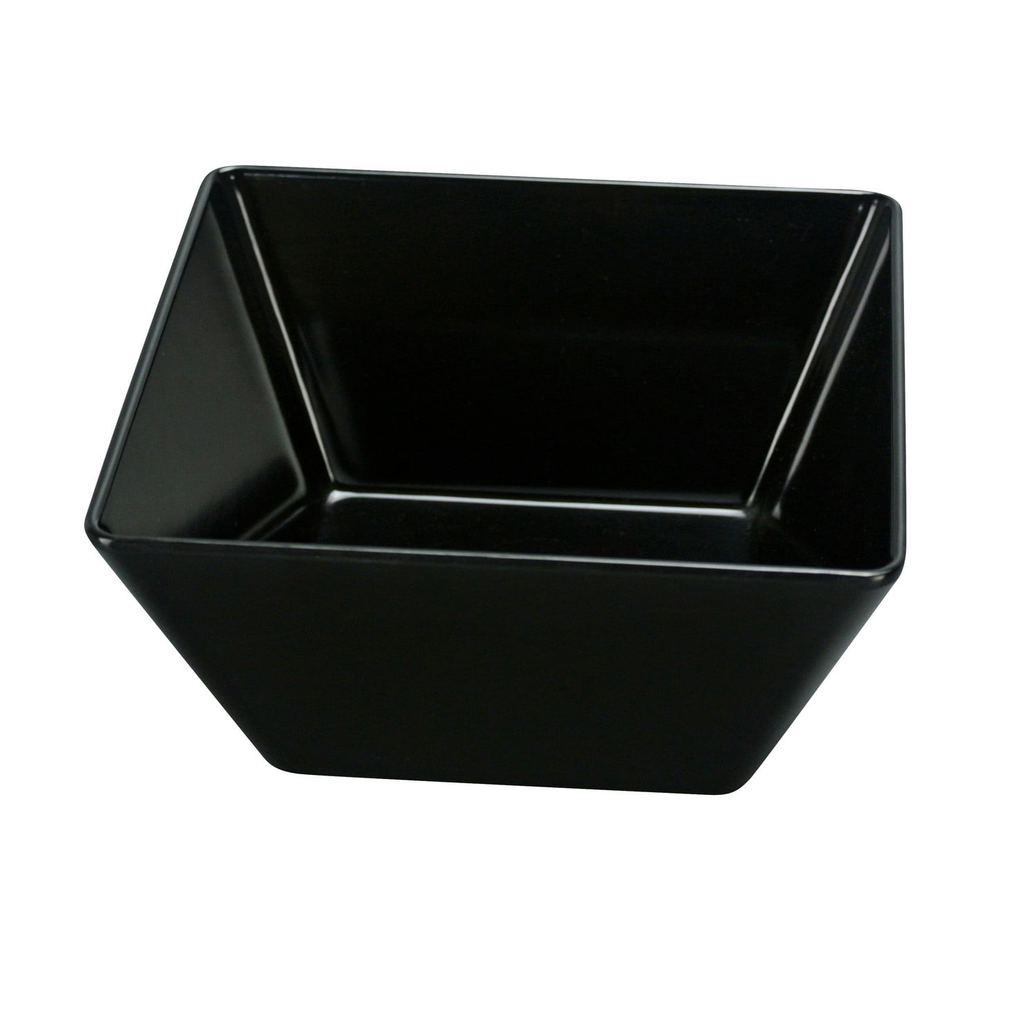 RomeBlack, Square Bowl, 10 Oz., 3 3/4"Sq. X 2 1/2"H, Melamine, Black