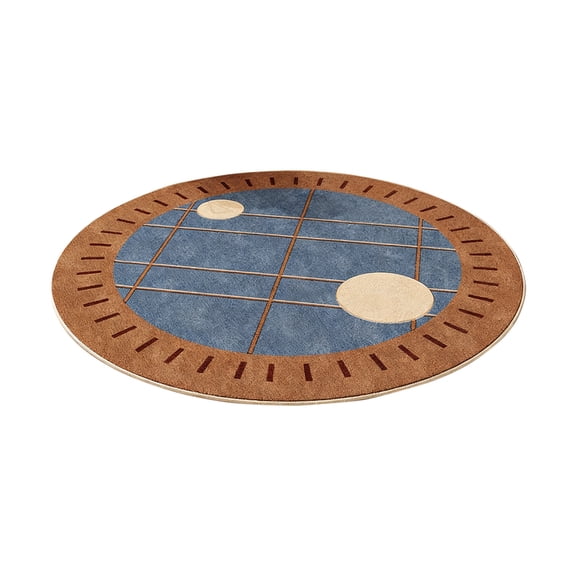JHyouerji Round Floor Mat Soft Non Slip Area Rug Decorative Mat 15 Inch for Home Bathroom Bedroom Living Room