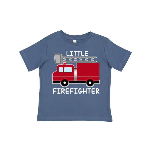 Inktastic Red Fire Little Firefighter White Text Boys or Girls Toddler T-Shirt