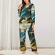 thumbnail image 2 of Fotbe Valley River Dinosaur Conjunto de Pijama de Manga Larga para Mujer con Estampado, Ropa de Dormir de 2 Piezas, Conjunto de Casa Suave y Cómodo con Bolsillos-Medium, 2 of 7