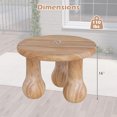 thumbnail image 3 of Gymax 2PCS 24'' Small Solid Mahogany Wood Coffee Table w/Thickened Top Column Legs, 3 of 10