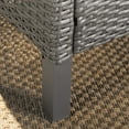 thumbnail image 3 of Clarance Outdoor Wicker Dining Chairs with Light Grey Water Resistant Cushions, Set of 2, Grey, 3 of 6