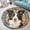 Border Collie1, variant on Circle Area Rug, Lavender2 Washable Non-Slip Floor Carpet, Soft Rug for Living Room Bedroom Decor 24 Inch