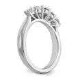 thumbnail image 6 of Solid 14k White Gold Lab Grown Diamond Five Stone Wedding Band Ring Size 7 (.476 cttw.), 6 of 8