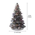 thumbnail image 2 of Resin Christmas Tree, Christmas Tabletop Ornaments, Mini Home Holiday Decoration with Crystal Chips, Exquisite Handcrafted Durable Resin, Compact Size for Living Room, Office, Shelf Display, 2 of 7