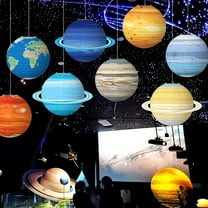 Topbathy Space Themed Lanterns Paper Brown 8Pcs