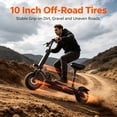 thumbnail image 3 of ASKGO 1200W Peak off road Electric Scooter with Seat, 48V 15Ah Foldable E-Scooter Up to 30MPH &35-45 Miles, 3Speed Foldable Seat,10" All Terrain Tire UL2272, 3 of 15