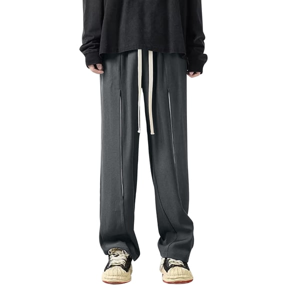 Vedolay Pants for Men Work Pants Relaxed Fit Lightweight Hiking Casual Pants Grey,L