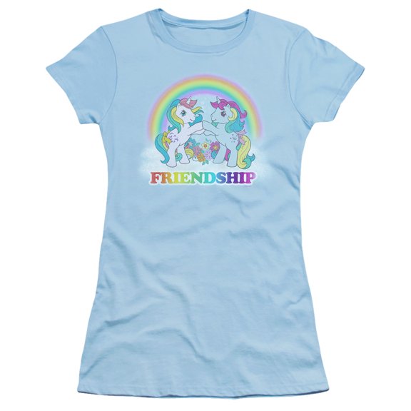 My Little Pony Retro Friendship S/S Junior Women's T-Shirt Sheer Light Blue