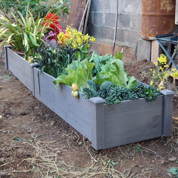 Over Ground Raised Garden Bed 96x28x10'', Large Long Planter Box for Outdoor, Tool-Free Assembly