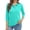 Turquoise, variant on GIPQJK Womens Polo Shirts 3/4 Sleeve Classic Golf V Neck Tops Buttons Collared Moisture Wicking Work Casual Lightweigth Shirts,Saffron 3XL