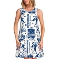 thumbnail image 1 of Fotbe Skiing Enthusiast Vestido de Verano sin Mangas para Mujer – Vestido Midi Línea A, Estilo Camiseta Floral, Vestido Playero Casual y Fluido, 1 of 7