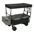 thumbnail image 3 of KEHOMY Collapsible Garden Wagon Cart with Removable Canopy,Mosquito Net and Wagon Stroller with 7" All-Terrain Wheels, Large Capacity,for Camping, Shopping and Garden,Black, 3 of 21