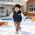 thumbnail image 2 of Faraee Baby Boys Girls Zip Up Fleece Vest Cute Bear Print Toddler Fuzzy Fall Winter Outwear Size 3M-4T,Blue, 2 of 9