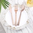 thumbnail image 5 of BalsaCircle 24 Pieces 7" Rose Gold Hammered Design Plastic Forks Disposable Event Tableware, 5 of 8