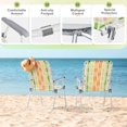 thumbnail image 3 of Ktaxon 2Pcs Patio Folding Web Lawn Chair Set, Outdoor Beach Chair Portable Camping Chair (24.4 x 23.6 x 36.6 in, Yellow & Green), 3 of 11