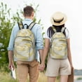 thumbnail image 4 of Fotbe White Rose Printed Canvas Daypack - Stylish and Durable Vintage Compact Backpack - Class, Work, Travel, or Laptop Bookbag,Organized Compartments-Small, 4 of 5