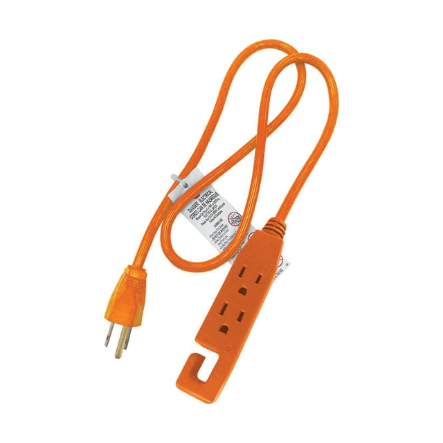 Cable de extensión Projex Indoor 90 cm naranja 14/3 125V 1875W