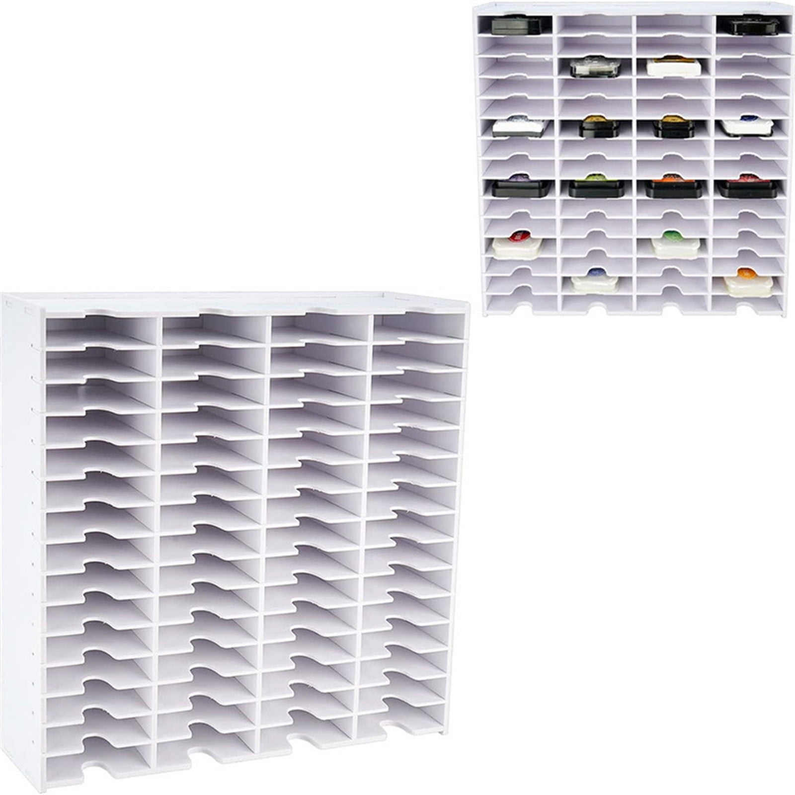 Multifunctional 18/36/51/60 Grids Inkpad Organizers for Craft Wall or Desk Storage with Stainless Steel Hook Designs