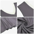 thumbnail image 4 of ANLIQI Bamboo Nightgown for Women Sleeveless SleepShirt V Neck Nightshirt Comfy SleepShirt Casual Pajama Dress(Pink&Grey,S), 4 of 7