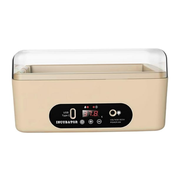 de huevos Digital de escritorio, Control de temperatura, cubierta superior transparente con luz, pequeña de aves de corral automático de huevos Sunnimix Incubadora automática de huevos