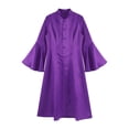 thumbnail image 3 of Zaldita Women's Church Clergy Dress Flared Sleeve Maxi Dress Choir Robe Priest Robe Liturgical Robe Purple M, 3 of 5