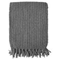 thumbnail image 2 of Chenille Basket weave Knit Throw with Fringe, Lightweight Breathable Chenille Blanket for Couch, Chair, Bed, Outdoor Use, 2 of 4