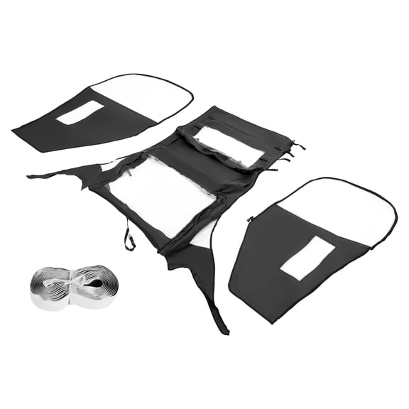 Black Soft Door UTV Cab Enclosure For Kawasaki Mule 600 610 4x4 XC 2005-2016