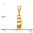 thumbnail image 3 of 14K Yellow Gold Charm Pendant Themed 20 mm 5 Sports Whistle, 3 of 3
