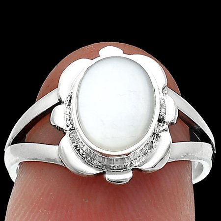 Natural Srilankan Moonstone 925 Sterling Silver Ring s.7 Jewelry R-1342 SDR240152