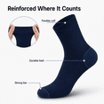 thumbnail image 3 of TAVENE 6 Pairs Classic Cotton Polyester Men's Dress Socks, Navy Blue, Cozy Reinforced Socks, 3 of 6