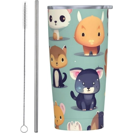 

Cute Little Animals 20 Ounce Straw Cup With Lid Stainless Steel Vacuum Insulation Cup Double Wall Coffee Cup Travel Cup Stainless Steel Bao.