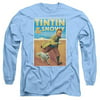 Trevco Tintin-Tintin & Snowy Long Sleeve Adult 18-1 Tee, Carolina Blue - Large