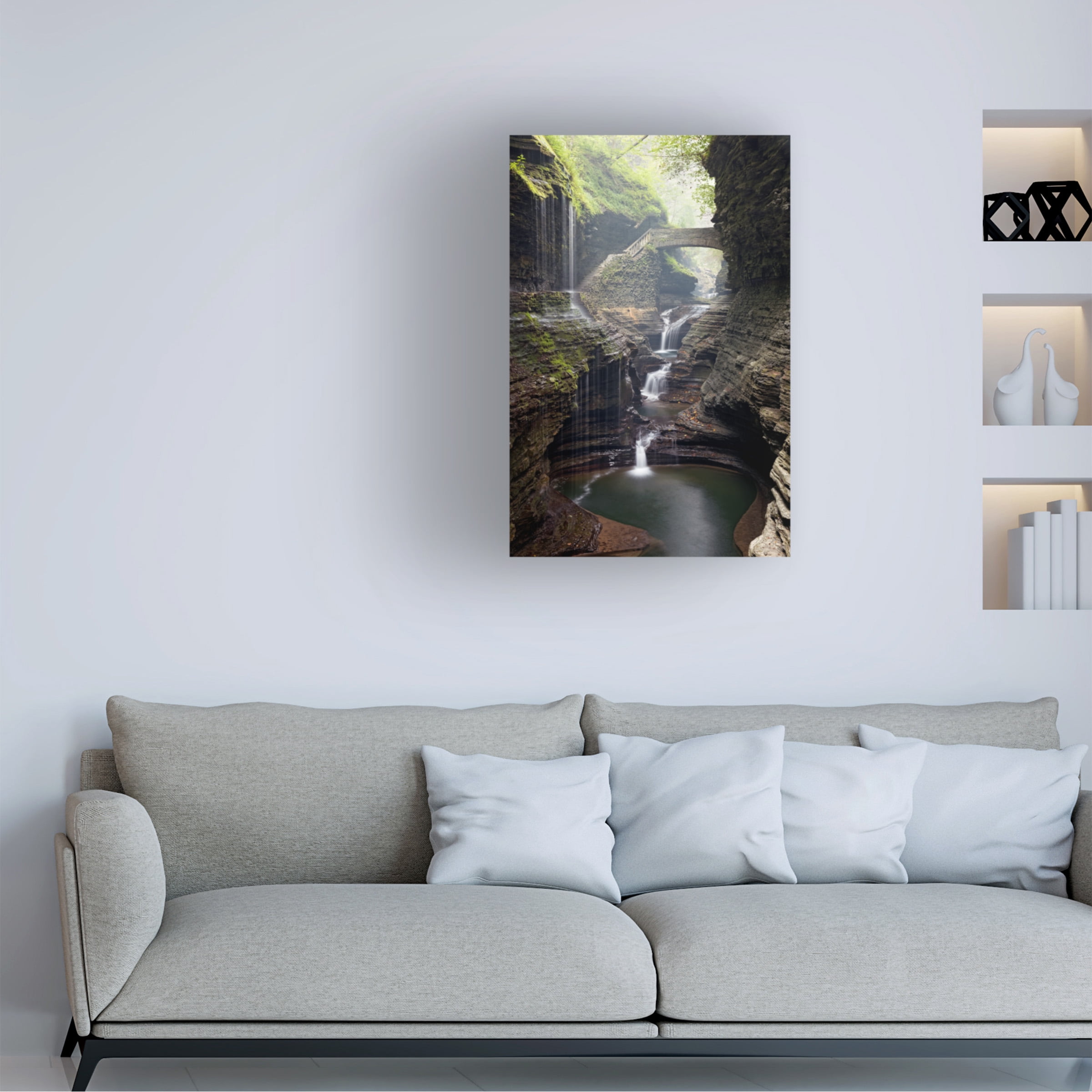 Trademark Fine Art Mike Jones Photo Watkins Glen Rainbow Bridge Canvas Wall Art - 22x32
