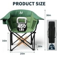 thumbnail image 3 of Slsy Oversized Padded Camping Chair with Armrests, Folding Camp Chairs for Adults, Heavy Duty Folding Chairs Moon Chair Lawn Chairs for Outdoor Sports, Camping, Patio, Picnics, 3 of 9
