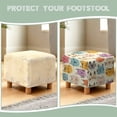 thumbnail image 7 of TSOVTHRID Cartoon Cat Doddle Print Ottoman Slipcover Square Stretch Ottoman Covers for Folding Storage Stool Soft Foot Stool Cover with Elastic Bottom for Home Decor, 7 of 7