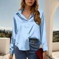 thumbnail image 3 of Maplenight Women's Long Sleeve Button Down Shirts Lapel Casual Dressy Tops Fashion Relaxed Fit Clothes for Ladies, 3 of 4