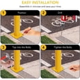 thumbnail image 4 of Historyli 42in Safety Bollards, 4-Pack Steel Traffic Posts for Driveway & Parking Lot Control, Yellow, 4 of 7