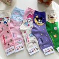 thumbnail image 2 of Sanrio-calcetines largos de Anime para niña, Hello Kitty, Kuromi Melody, Cinnamoroll, Y2K, Harajuku, mantener el calor, regalo informal, 2 of 4