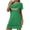 Green, variant on ALLLIST Women's Pajamas Short Sleeve Christmas Sleepshirts Round Neck Casual Purple Chemises Ladies Pajamas