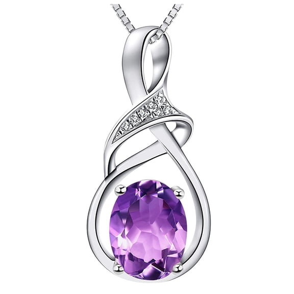 HUIAGAWBYU Jewelry Gifts For Women Amethyst Pendant Necklace Clearance