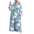 thumbnail image 1 of Manta para vestir,Manta para vestir para mujer, manta con capucha de franela para el hogar, manta estampada, sudadera, experiencia incomparable, 1 of 6