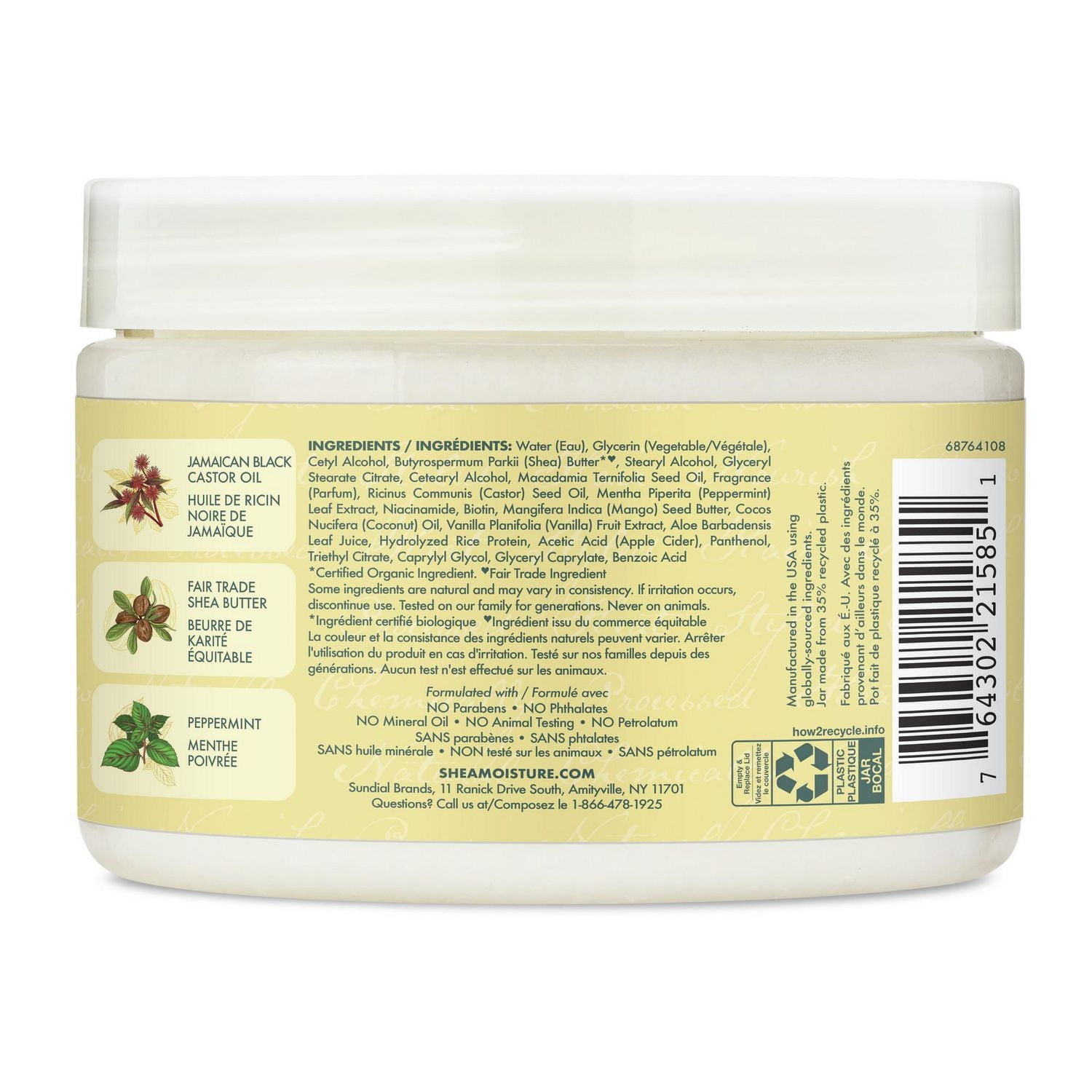 Smoothie Fortifiant et Restaurateur SheaMoisture Huile de Ricin Noire de Jamaïque 340g Smoothie Fortifiant et Restaurateur