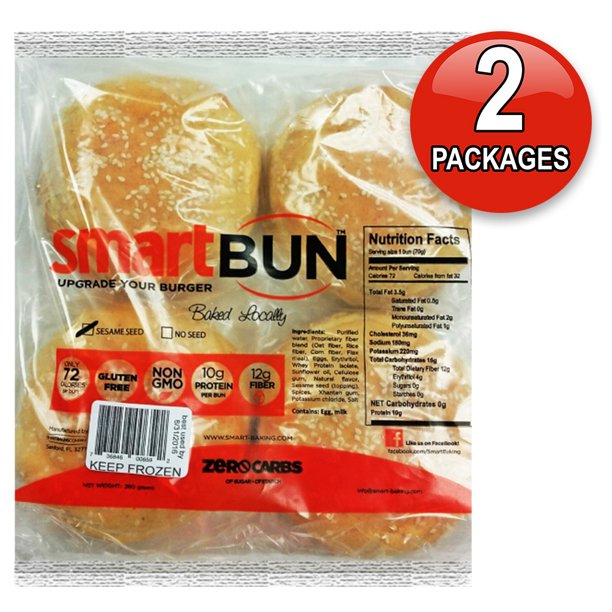 Smart Baking Company ZERO Net Carbs, Gluten Free, Low Carb Hamburger