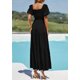 thumbnail image 2 of Vestido PRETTYGARDEN XXL Negro Cuello Cuadrado Manga Abullonada, 2 of 8