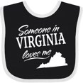 thumbnail image 3 of Inktastic Someone in Virginia Loves Me Boys or Girls Baby Bib, 3 of 4
